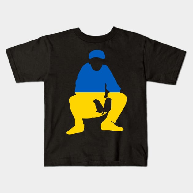 Ukrainian slav squat Kids T-Shirt by Slavstuff